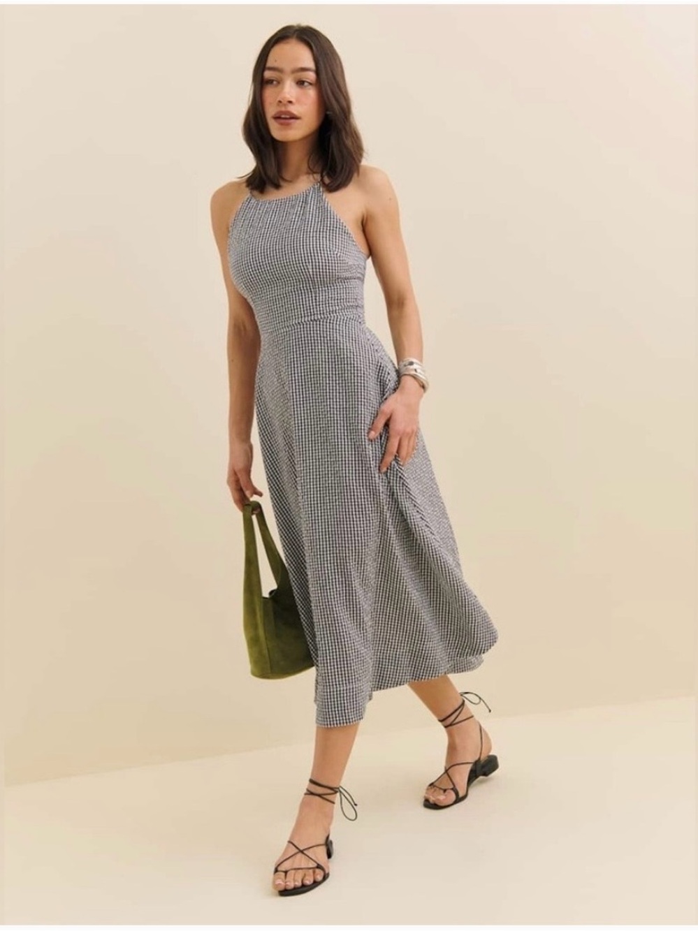 Reformation Yuliy Dress Black - Size 2